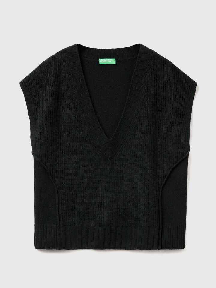S/L V NECK SWEATER Women image number 5